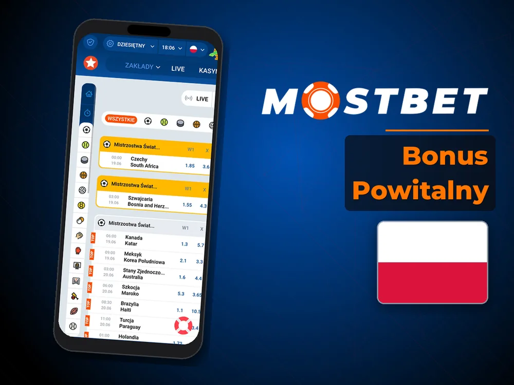 Mostbet - Bonus Powitalny