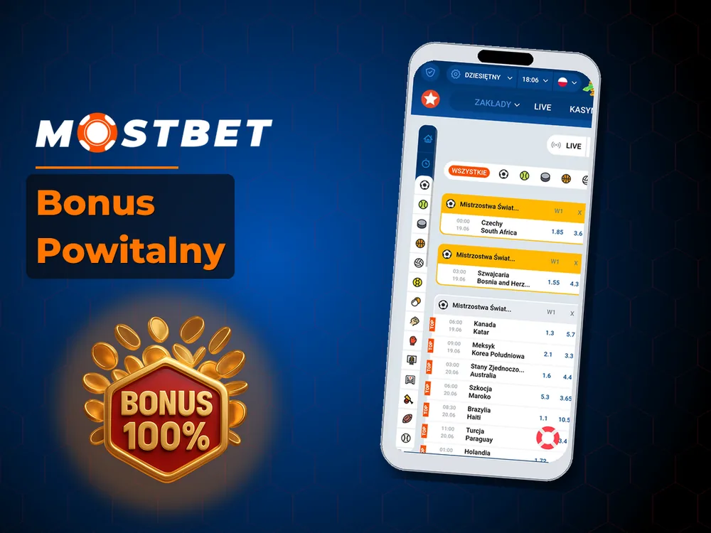 Mostbet - Bonus Powitalny
