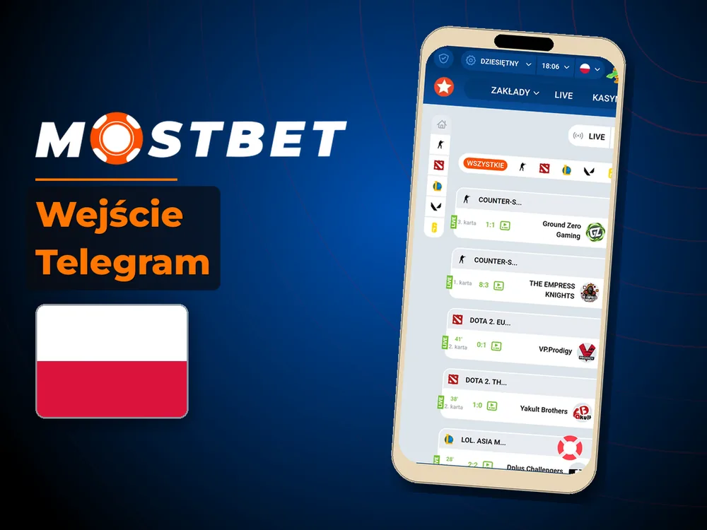 Mostbet - Wejście Telegram